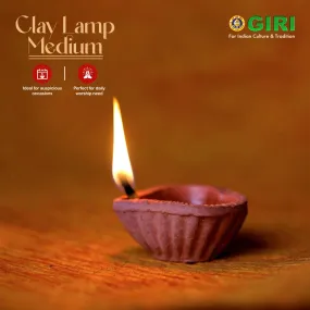 Agal Vilakku - Pcs - 12 - 2.25 Inches | Clay Deepam/ Pooja Diya/ Clay Lamp for Home