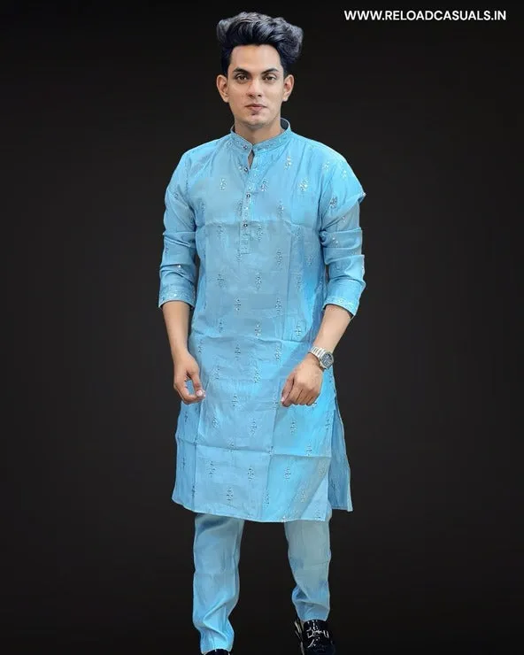 Argyle Pattern Kurta & Pyjama - Combo