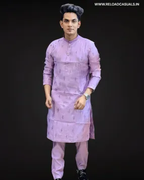 Argyle Pattern Kurta & Pyjama - Combo