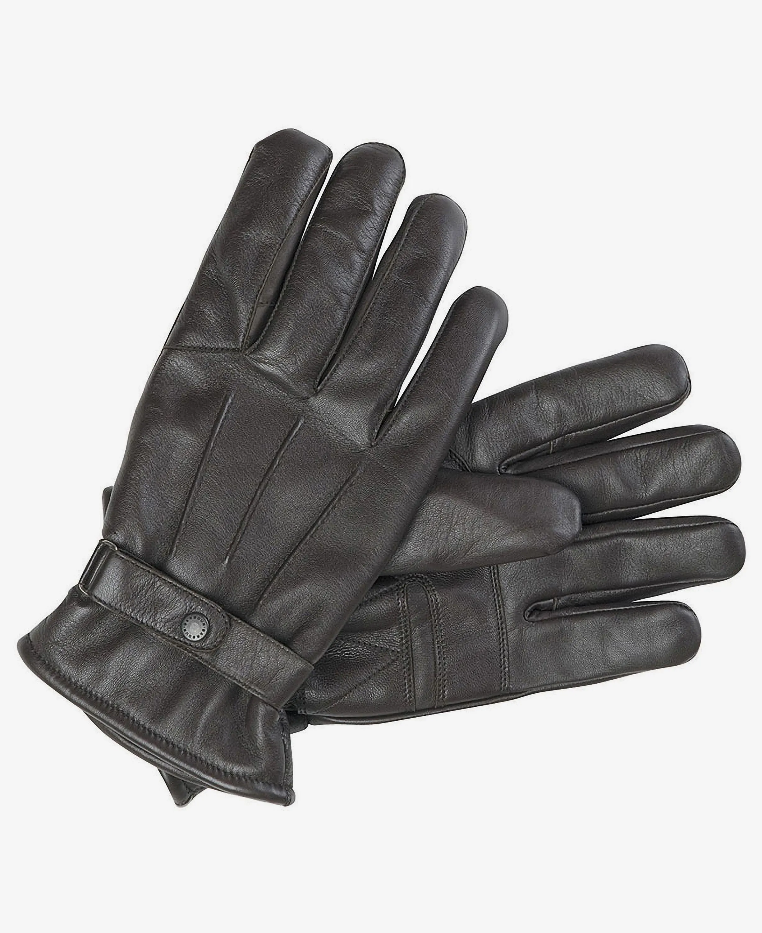 Barbour Burnished Leather Thinsulate Gloves Dark Brown