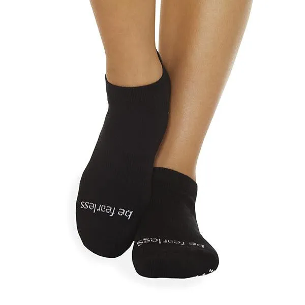 Be Fearless - Black White Grip Socks (Barre / Pilates)