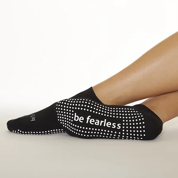 Be Fearless - Black White Grip Socks (Barre / Pilates)