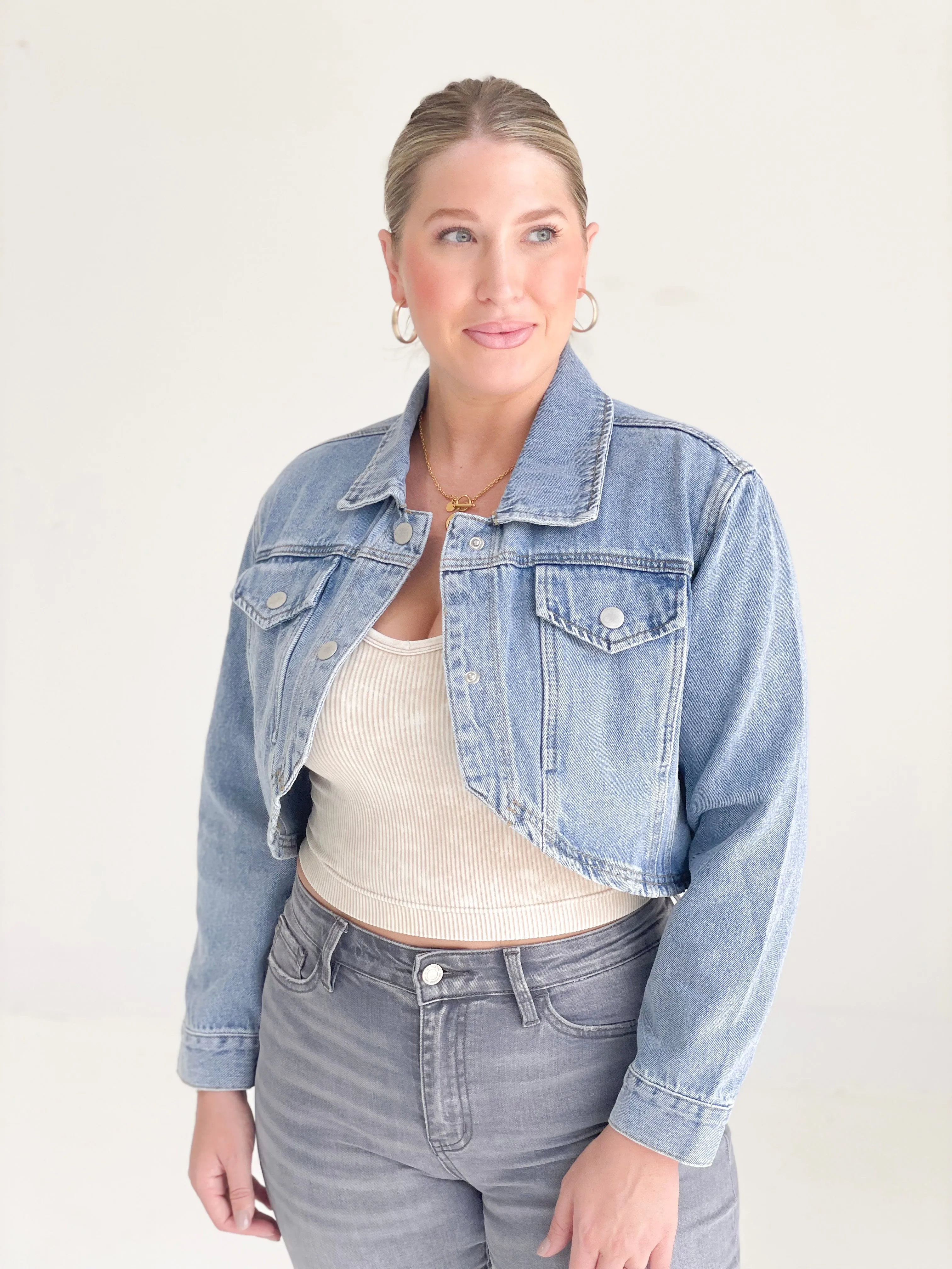 Birch Cropped Denim Jacket