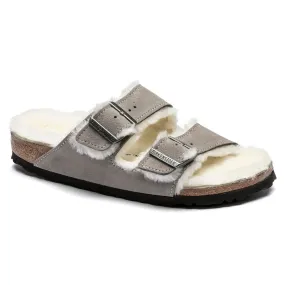 Birkenstock Arizona Shearling Sandal - Stone