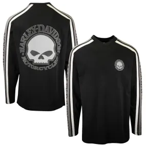 Branded  Men's Black Grey Skull V-Neck L/S Sweater