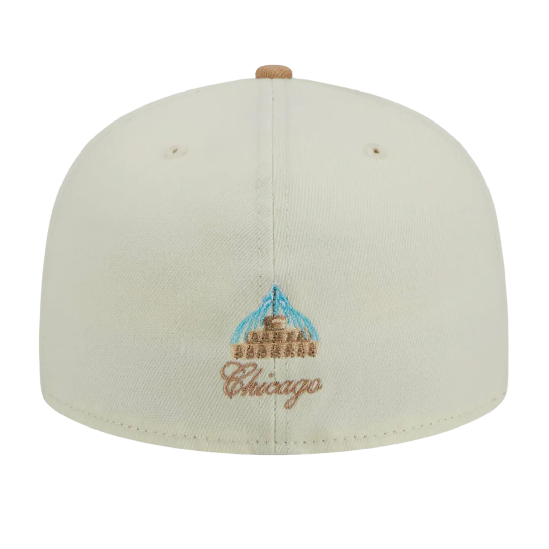 Chicago Cubs City Icon New Era Cream/Tan 59FIFTY Fitted Hat