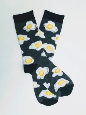 Eggs Grey Crew Socks