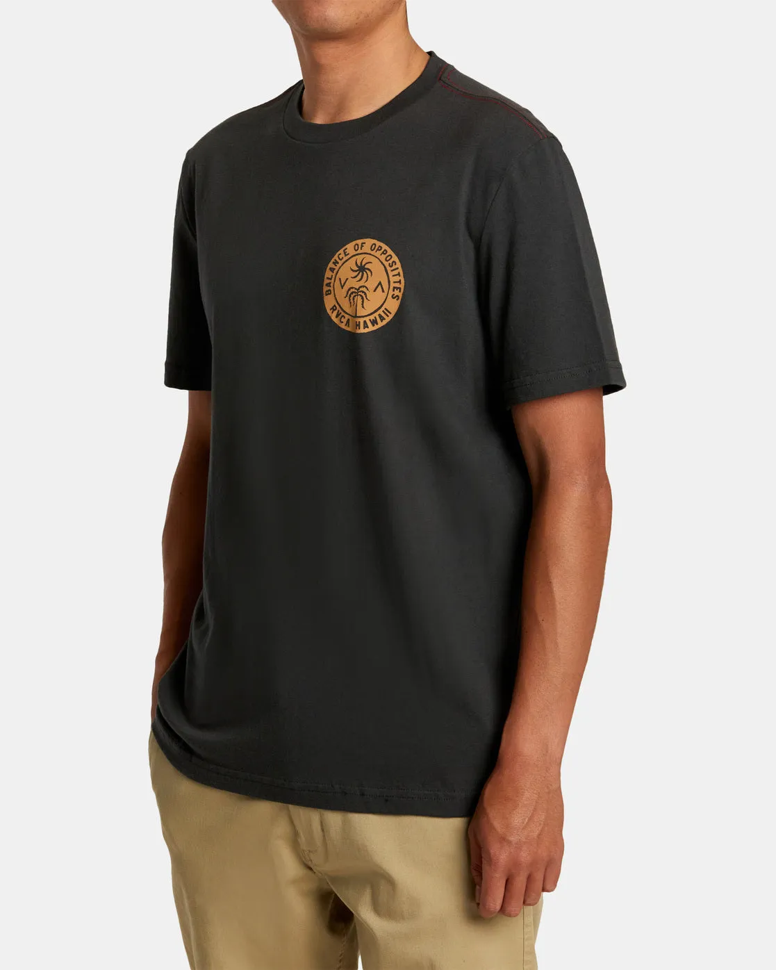 Hawaii Sunpalm Tee - Pirate Black