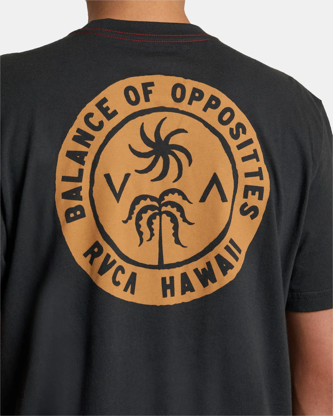 Hawaii Sunpalm Tee - Pirate Black