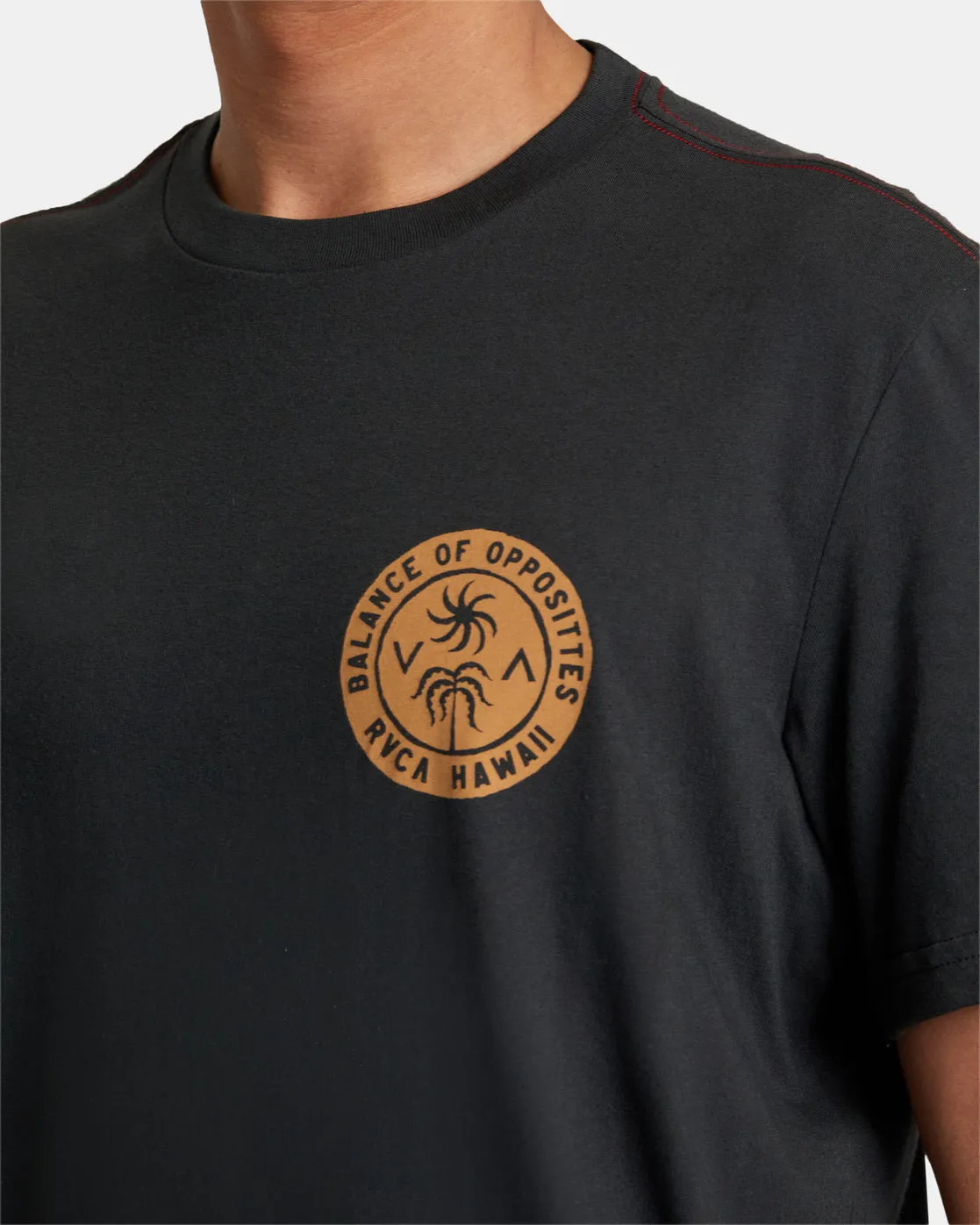 Hawaii Sunpalm Tee - Pirate Black