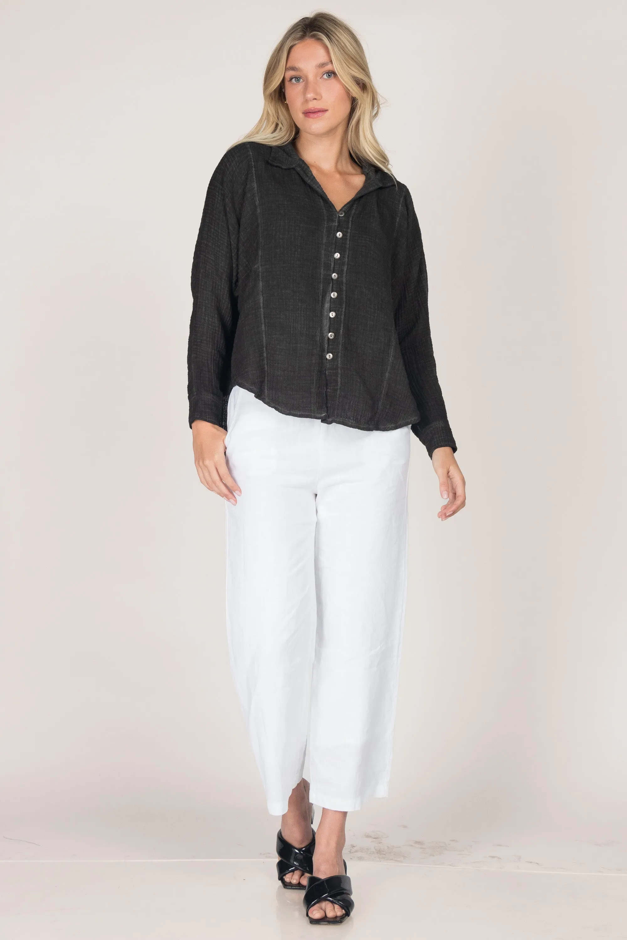 Hi-Low Paneled Blouse