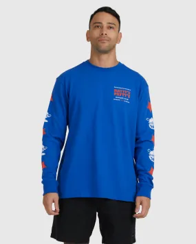 Mattys Pattys Burger Club Long Sleeve Tee - Royal