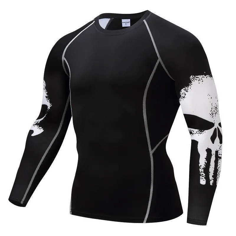 PUNISHER Compression Shirt for Men (Long Sleeve)