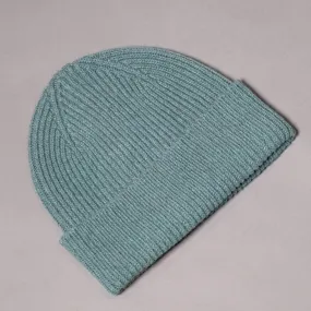 Pure Wool Beanie Hat in Mint Green