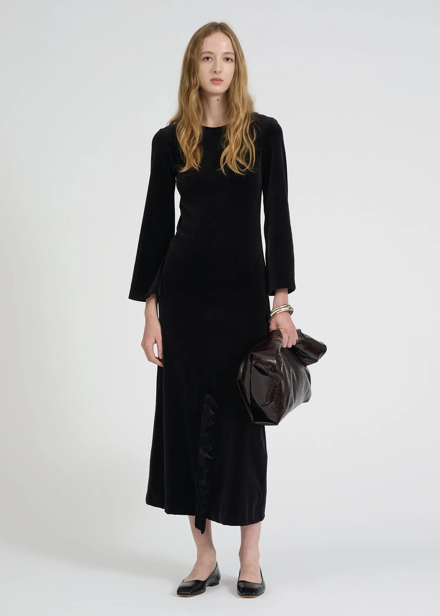 Radieux Velvet Frill Dress