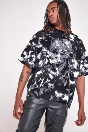 Tie Dye Skull Oversized T-shirt